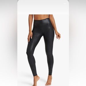 Spanx Black Faux Leather Leggings. Great condition! Closet staple!